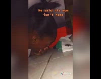 Girl hiding under bed mom comes into room yells