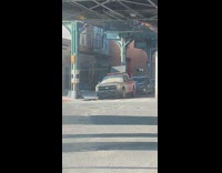 Abandoned city truck covered in bird poop