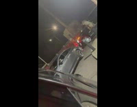 Guy and lady fight over parking spot 