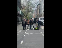 Collab winy - Man lay on road refuse to move