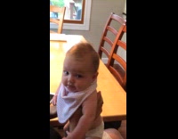 Baby farted while held by its mother