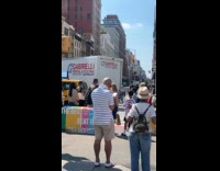 Submitter shows guy does karaoke bike ride