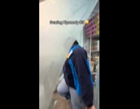 Woman giving coworker a jumpscare 