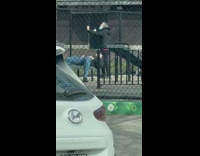 Man Laid on Bench Stretches Neck Back and Forth