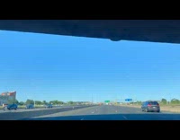 Airplane flies and stays still in air 