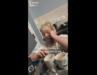Mom on phone has meltdown over WW3