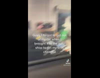 Guy forgotten in car during maintenance 