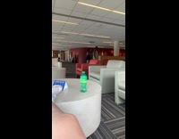 Two women tiktok dance video campus lobby