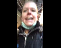 Girl starting morning with nice iced coffee