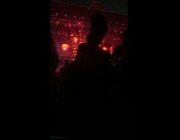 Two women pictures with flash at concert