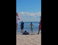 Collab WINY - Lifeguard covers face with shirt 