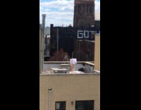 Collab winy - Naked person with box on the rooftop