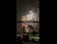 Fireworks Display at Sea World at night