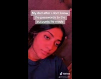 Girl stares colorful flashing lights dad passwords 