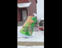Inflatable decoration blown by wind fight for custody