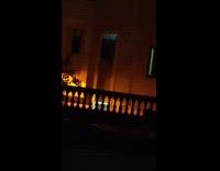 lighting strikes as light flickers across street