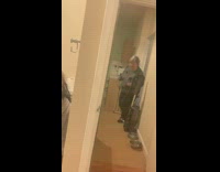 Toilet paper poop prank grandma grey sweater 