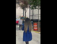 Guy sits on rental bike to eat food 