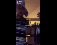 Couple swap clothes guy striped dress famous 