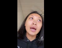 Collab BitchIG2 - Girl crying wipes tears with black cat kitten