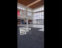 What airport looks like before and now