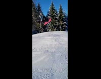 Collab SendItOfficiall - Man in pink sled board flies and fell down bad