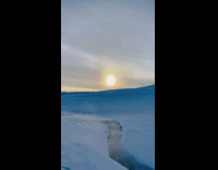 Frozen river in Iceland 