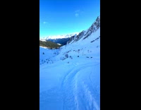 Man successful ski jump trick slow motion