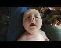 Dad ask for baby sneeze and laugh