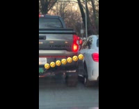 Driver react to road rage in front