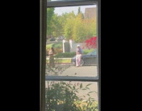 Men white beret lean car photo shoot