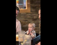 Kid scared of fire at hibachi restaurant