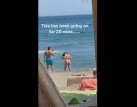 Woman bikini butt pictorial man large body