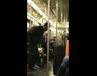 Homeless Man on Train Says He Needs Money for Karate Lesson on Subway