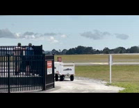 Propellers of airplane look like not moving