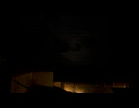 Lightning flicker continues in the dark sky