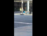 Two girls street sidewalk dance tiktok structure