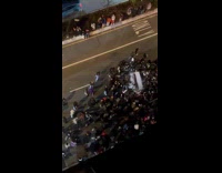 Collab WINY - Men break furniture on street night crowd