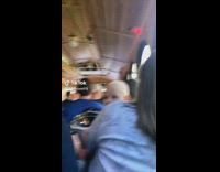 Clips mpugc - Guy open mouth trying to scare baby on bus 