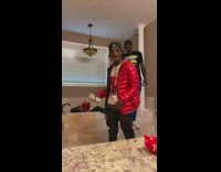 Guy slips and falls inside bathtub 