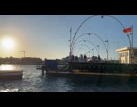 Bridge floats on water connects the road