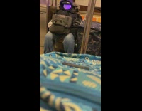 Guy wears face mask with led lights