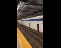 Two trains stopped at subway station delay