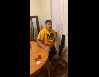 Collab BitchMP - Guy yellow shirt smoking pizza delivery