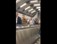 [duplicate] Girl costume on escalator scary