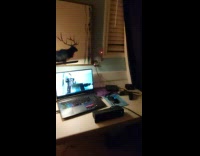 Laptop tracks movements of dancing guy 