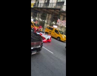 Super Mario driver on slingshot car street