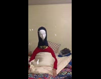 Christmas celebration white mannequin head red sweater