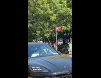 Man uses fishing rod to ask money