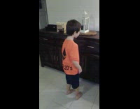 Boy wears custom orange shirt spirit week 